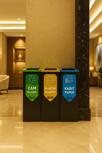Efesteel Cam Kağıt Plastik Geri Dönüşüm Kutusu