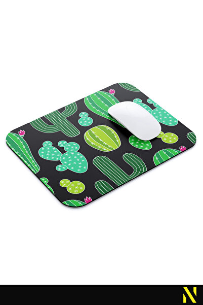 nilizma Cactus Patterned Ergonomic Mouse Pad Non-Slip Base Home and Office Use Mouse Pad Mousepad
