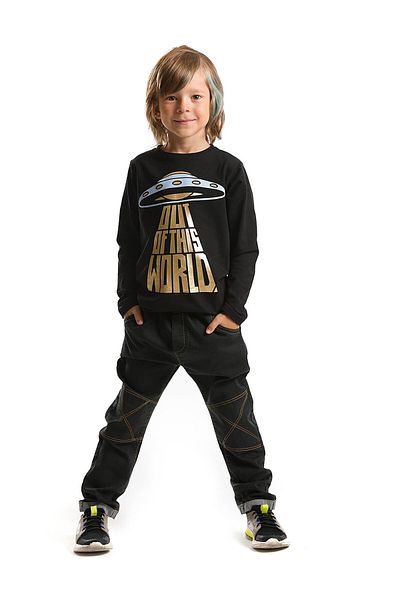 MSHB&G Σετ τζιν παντελόνι Ufo Boy's T-shirt