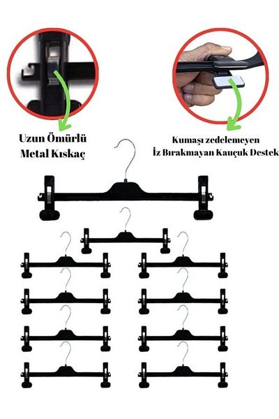 anonim 10 kusů kalhot se západkou - Věšák na sukně - Kovová svorka - Houba proti vráskám