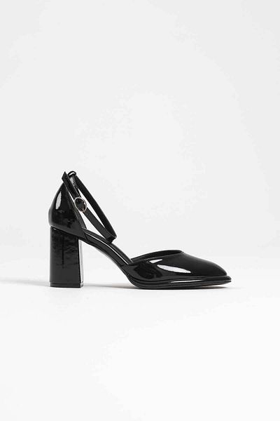 Zerenyus Theresa Premium Black Patent Leather Women's Heeled Shoes