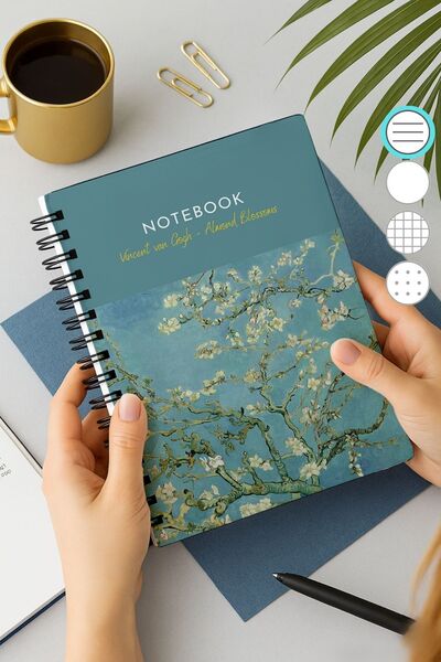 Eldesen Tasarım دفتر ملاحظات مسطر بغطاء سميك حلزوني مقاس A5، 80 ورقة 160 صفحة...