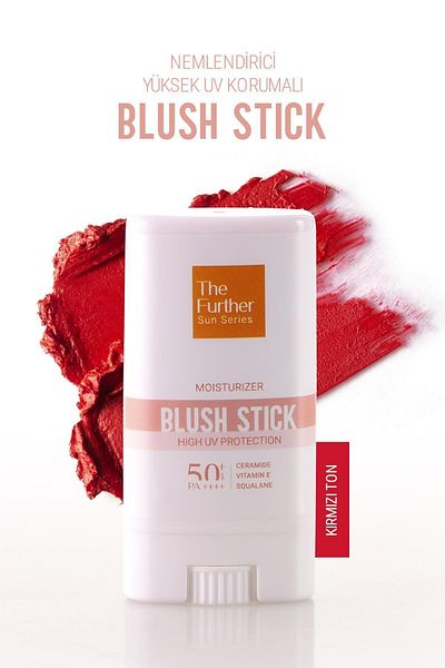 The Further Stick Blush Sunscreen Spf50 |   Colored Moisturizer, Ceramide, Vitamin E & Squalane