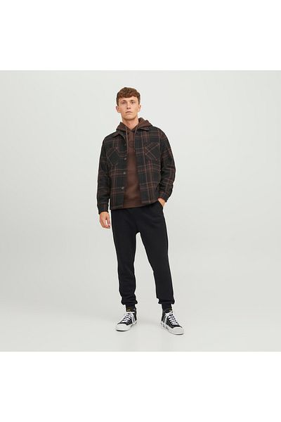 Jack & Jones Ανδρικό μαύρο αθλητικό παντελόνι Gordon Bradley (12249274-B)