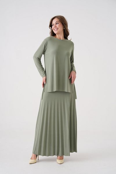NİSUM MODA Double Suit with Pleated Skirt