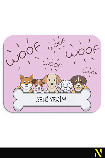 nilizma Mouse Pad ergonomic cu model cu animale drăguțe roz - 22 cm x 18 cm - Mousepad cu bază anti-alunecare