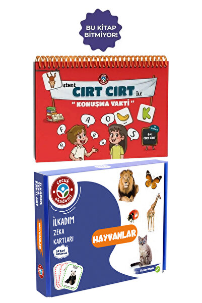 Çocuk Akademi Şimdi Cırt Cırt ile Konuşma Vakti Kitabı ve İlk Adım Zeka Kartı...