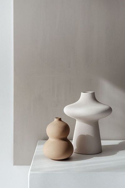 Lui Tasarım Cream Bohemian New Style Cream Simple Minimalist Nordic Style Milone Vase Ceramic 21*18cm