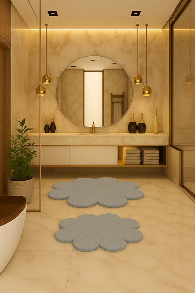 SOFT DECOR bază decorativă modernă anti-alunecare Covoraș de baie în formă de...