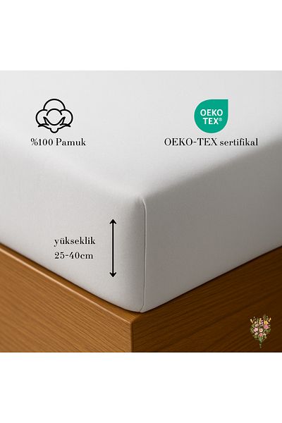 Strauss ملاءة سرير من القطن الممشط المرن مقاس 40 سم من Home Premium 100% قطن 150 جرام/م2 OEKO TEX