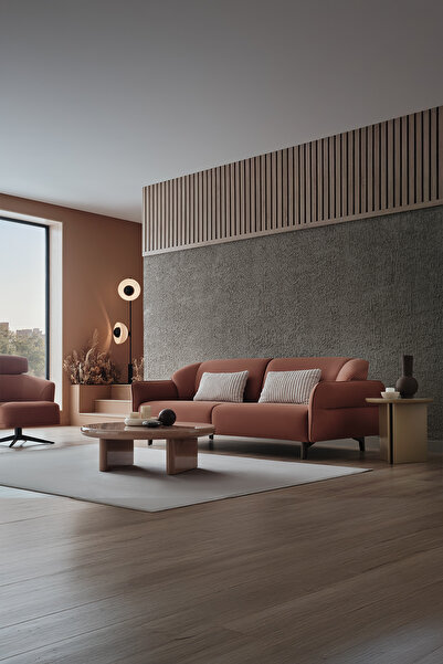 Enza Home Hera Koltuk Takımı - Koyu Somon