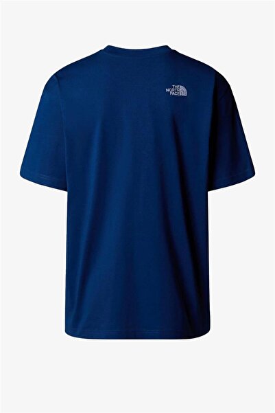 THE NORTH FACE Essential Oversize Erkek Lacivert Yuvarlak Yaka Tişört NF0A87NRD1R1