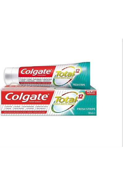 Colgate T.p 100 ml Total Fresh Stripe Grean (6783 Colgate Total Fresh Advanced Green Toothpaste 100 ml