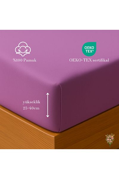 Strauss Home Premium 40cm High Bed Elastic Combed Cotton Sheet 100% Cotton 150Gr/M2 Oeko Tex