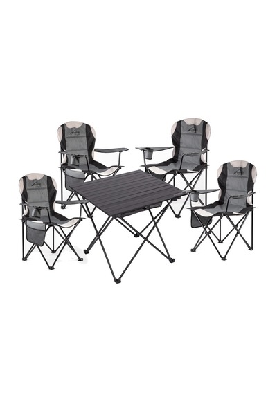 gaman Katlanır Masa 4 Adet Katlanır Sandalye Bahçe Balkon Kamp Piknik Takımı