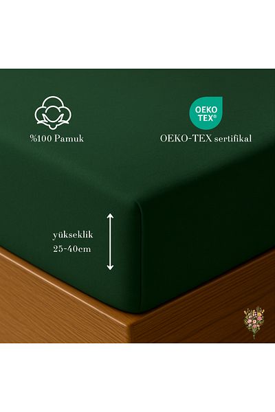 Strauss Home Premium 40cm High Bed Elastic Combed Cotton Sheet 100% Cotton 150Gr/M2 Oeko Tex