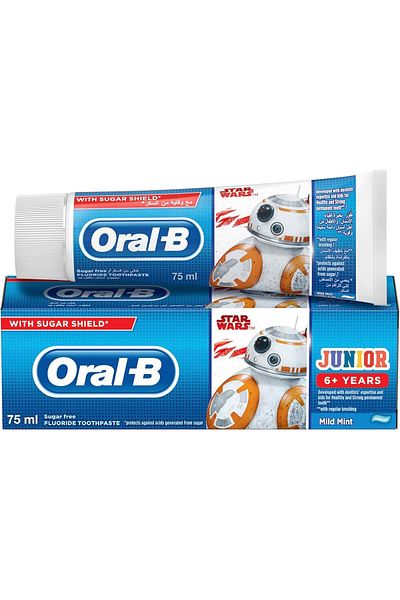 Oral-B T.p Junior Mild Mint 1369 --- اورال بي معجون اسنان اطفال 6 سنوات نعناع خفيف