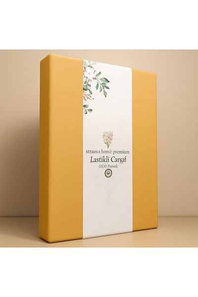 Strauss ملاءة مطاطية فردية/مزدوجة من Home Premium - 100% قطن، قطن ممشط خاص، OEKO-TEX