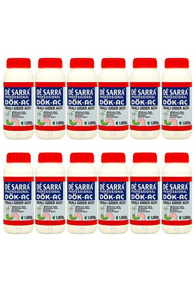 Mager De Sarra Dök-Aç Lavabo Gider Açıcı Sıvı - 1 Litrelik 12 Adet - 1 Koli
