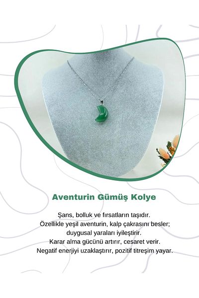 Saff Doğal Taş Aventurine Natural Stone Necklace212139