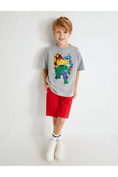 Koton Boy's Basic Shorts with Tie Waist and Pockets Cotton 4Skb40068Tw Red