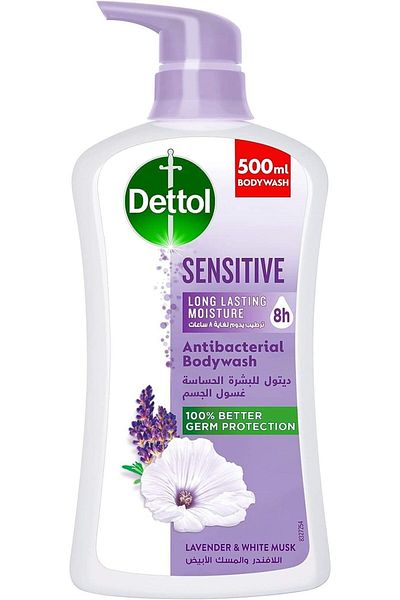 Dettol Dettol Body Wash 500ml Sensitive Skin Lavender & White Musk Loofah