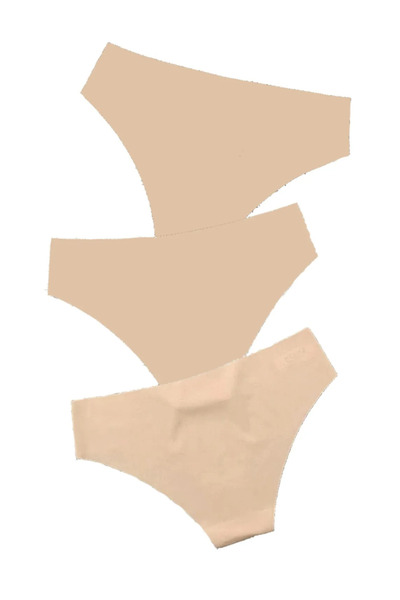 FEMMEA سراويل داخلية مقصوصة بالليزر بلون البشرة مكونة من 3 قطع