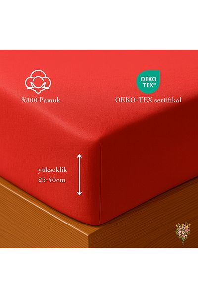 Strauss ملاءة سرير من القطن الممشط المرن مقاس 40 سم من Home Premium 100% قطن 150 جرام/م2 OEKO TEX