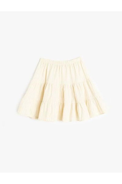 Koton Fusta din bumbac cu detaliu lurex stratificat