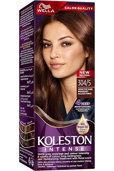 Wella ويلا كولستون كريم صبغة الشعر 50مل ماهوغاني غامق 304/5