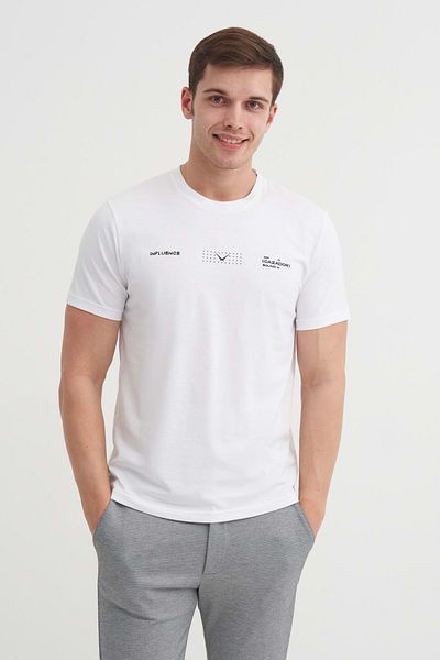 Cazador Tricou din bumbac cu decolteu slim fit