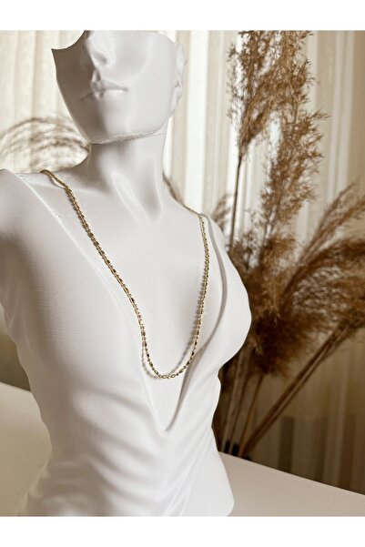 GIFTPALACE İnce Model Gold Choker Çelik Zincir Kolye-choker Serisi 14k Altın ...