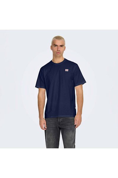 Only & Sons Мъжка тениска Onsdawson Reg SS Tee Vd, тъмносиня, 22033190
