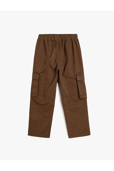 Koton Boy's Cargo Jeans Pocket Detailed Cotton 5Wkb40023Td Brown