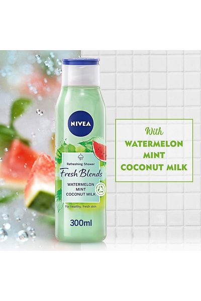 NIVEA Shower Gel Fresh Blends Watermelon 300ml(9353) --- NIVEA Shower Gel Fresh Blends Watermelon 300ml
