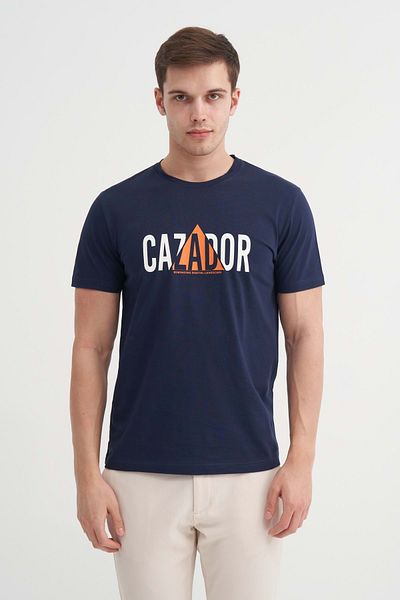 Cazador Μπλουζάκι με βαμβακερή στάμπα με λεπτή εφαρμογή