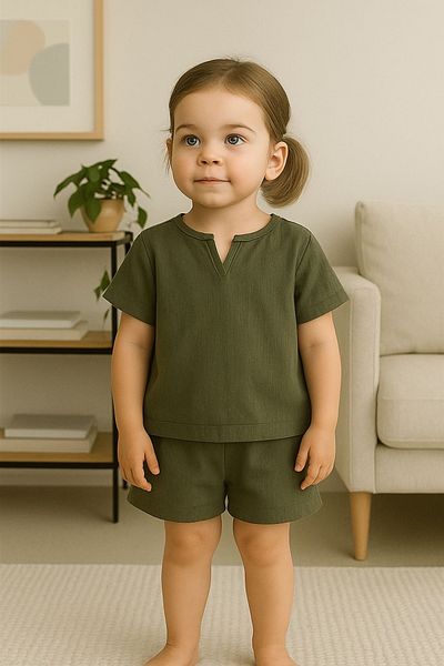 Montisu Baby, Child Bottom Top Set 100% Cotton Muslin Set