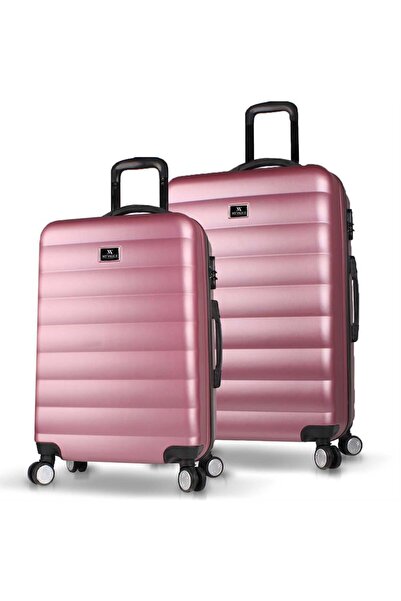 My Valice Colors Abs Orta Ve Büyük Boy Rose Gold 2'li Valiz Seti
