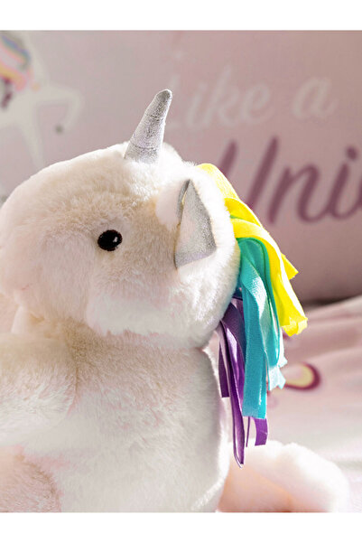 LC Waikiki LCW HOME Beyaz Nakışlı Pelüş Dolgulu Bebek Kırlent 30x26 cm