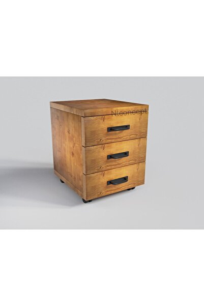 NT Concept Ntconcept Met Doğal Ağaç Keson 45cm-h60cm-48,5cm