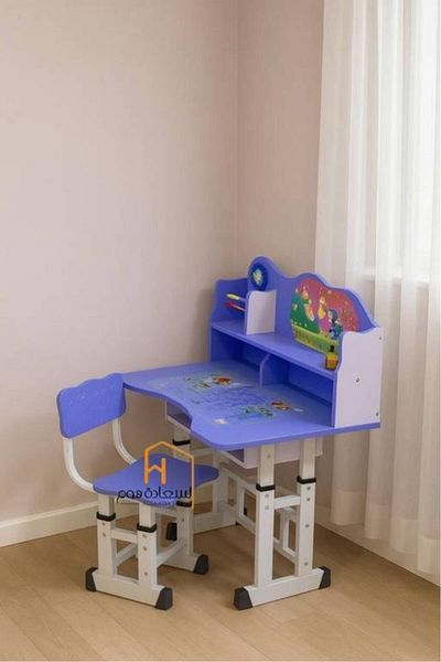 Al Saada Home School Desk with Chair - Blue