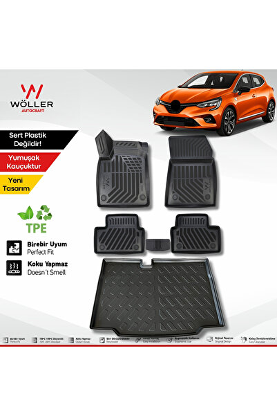 wöller Renault Clio 5 Uyumlu Paspas Bagaj Havuzu Set 2020 Sonrası 3d Ultraflex Set