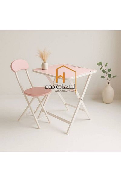 Al Saada Home School Desk and Chair - Pink