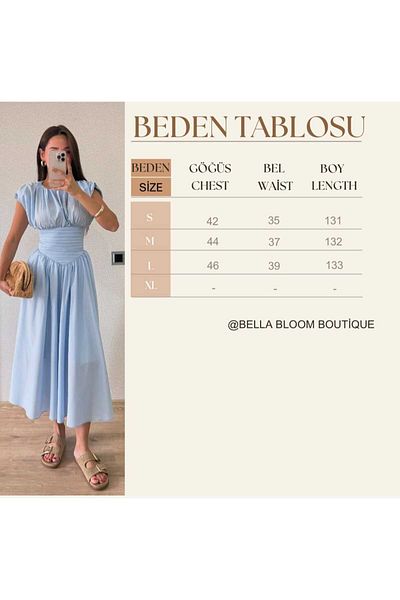 Modayakamoz New Season Women's Skirt Tip Laser Cut Floral Large Size Midi Length Crepe Dress