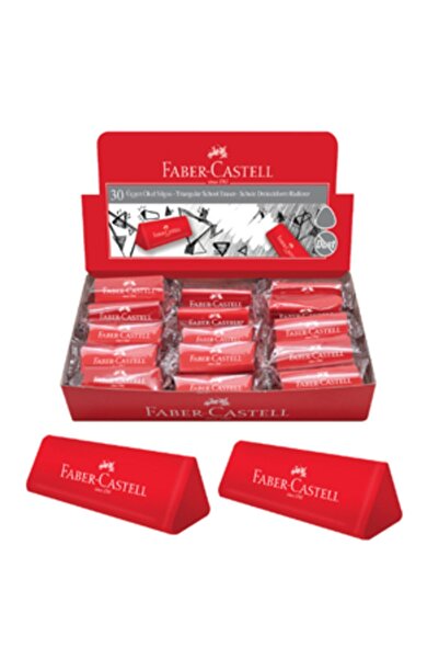 Faber Castell Faber-Castell Dust Free Трикутний червоний шкільний ластик 18 72 37 (5 штук)