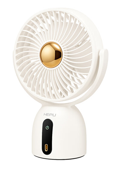 HEPU HP-F07 USB Masaüstü Fan | Type-C Şarjlı | Sessiz | 18650 Lityum Batarya ...