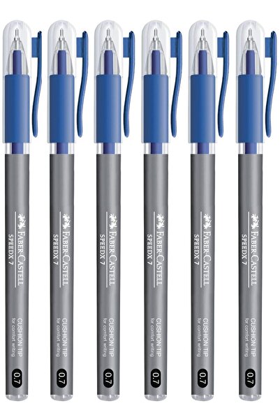 Faber Castell Faber-castell Speedx 7 Tükenmez Kalem 0.7 Mavi (6 Adet)