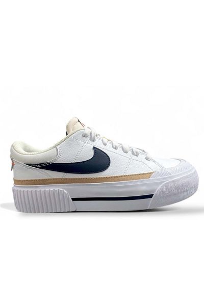 Nike Court Legacy Lift Women's Sports Shoes - White-Gold - 40