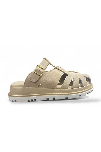 Bulldozer Women's Suede 251743 Slippers - Beige - 41