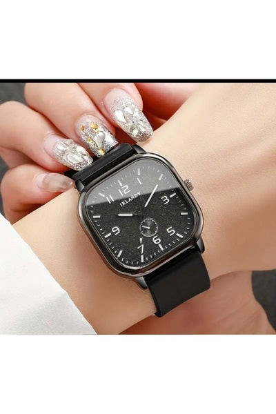 İRLANDA ساعة رجالية مربعة الشكل بتصميم أنيق